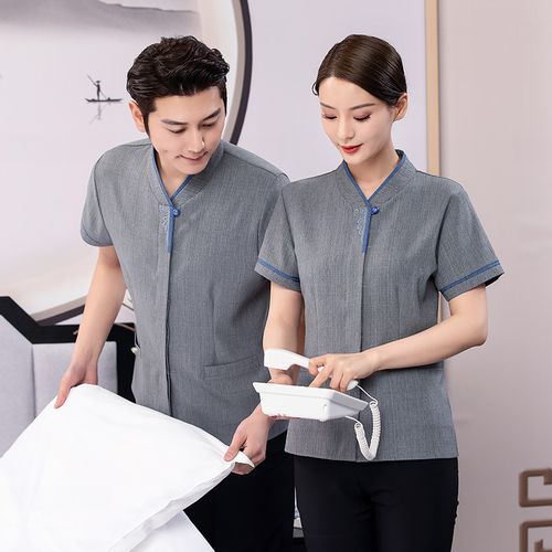 公司工厂后勤清洁工阿姨工作服夏天短袖制服酒店pa工装机场保洁服